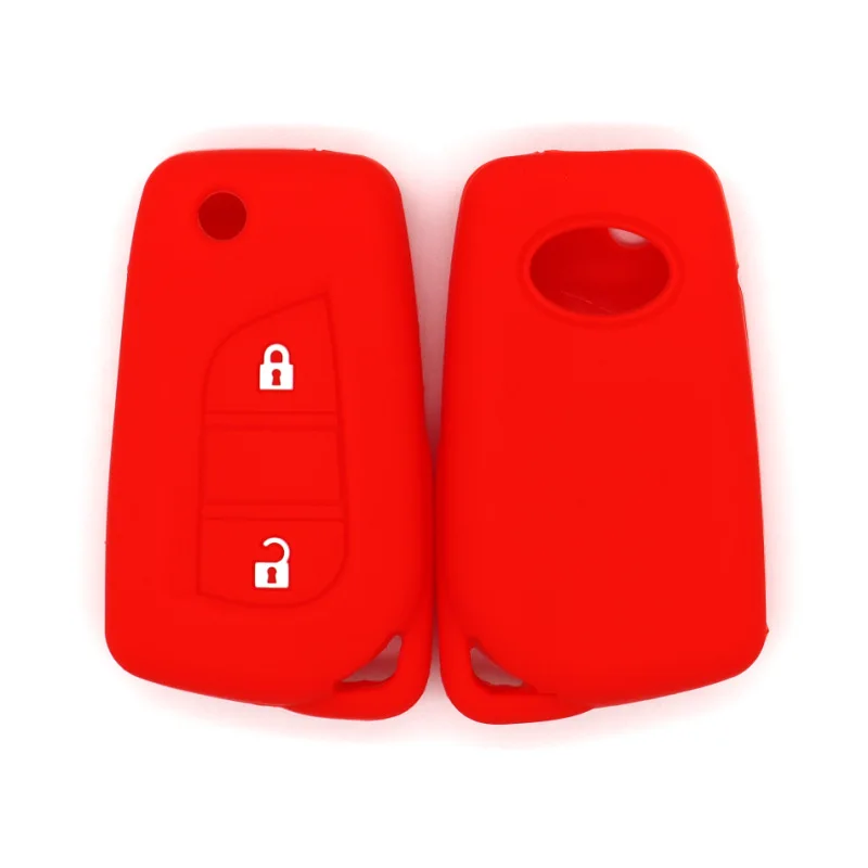 

Suitable for Toyota Ralink Vios Crown Ruiz Corolla mechanical folding 2-button silicone key bag key cover
