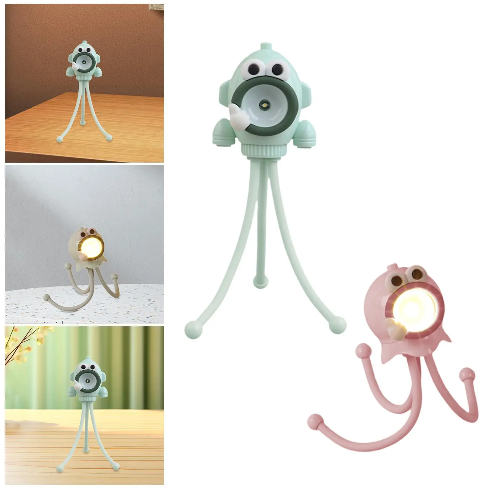 Lampu meja samping tempat tidur, lampu meja bentuk DIY, lampu malam fleksibel untuk rumah asrama lorong pertanian kamar anak-anak ulang tahun