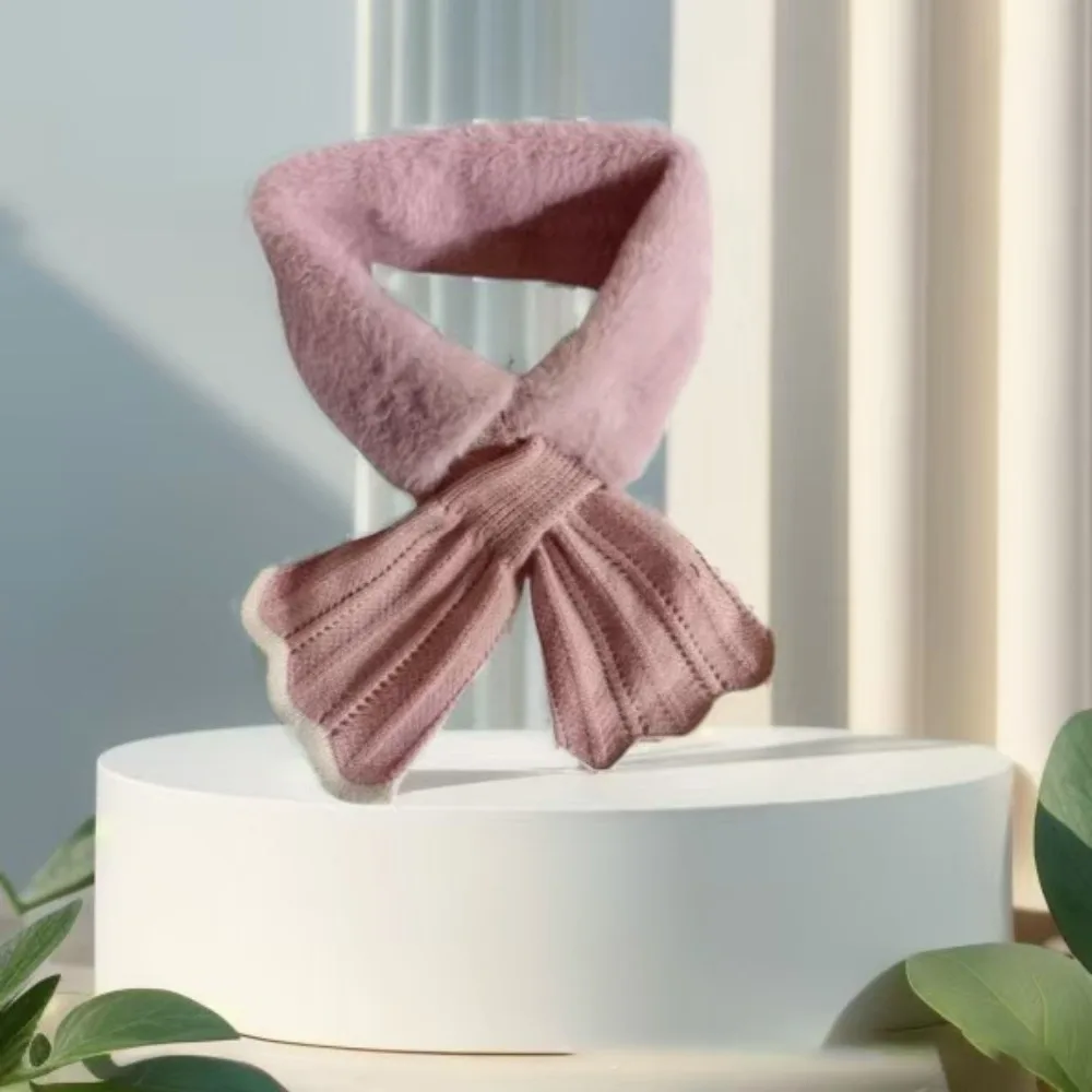 

Soft Cross Knitted Scarf Windproof Shawl Neck Scarves Fishtail Neck Protect Wool Collar Women Accessories