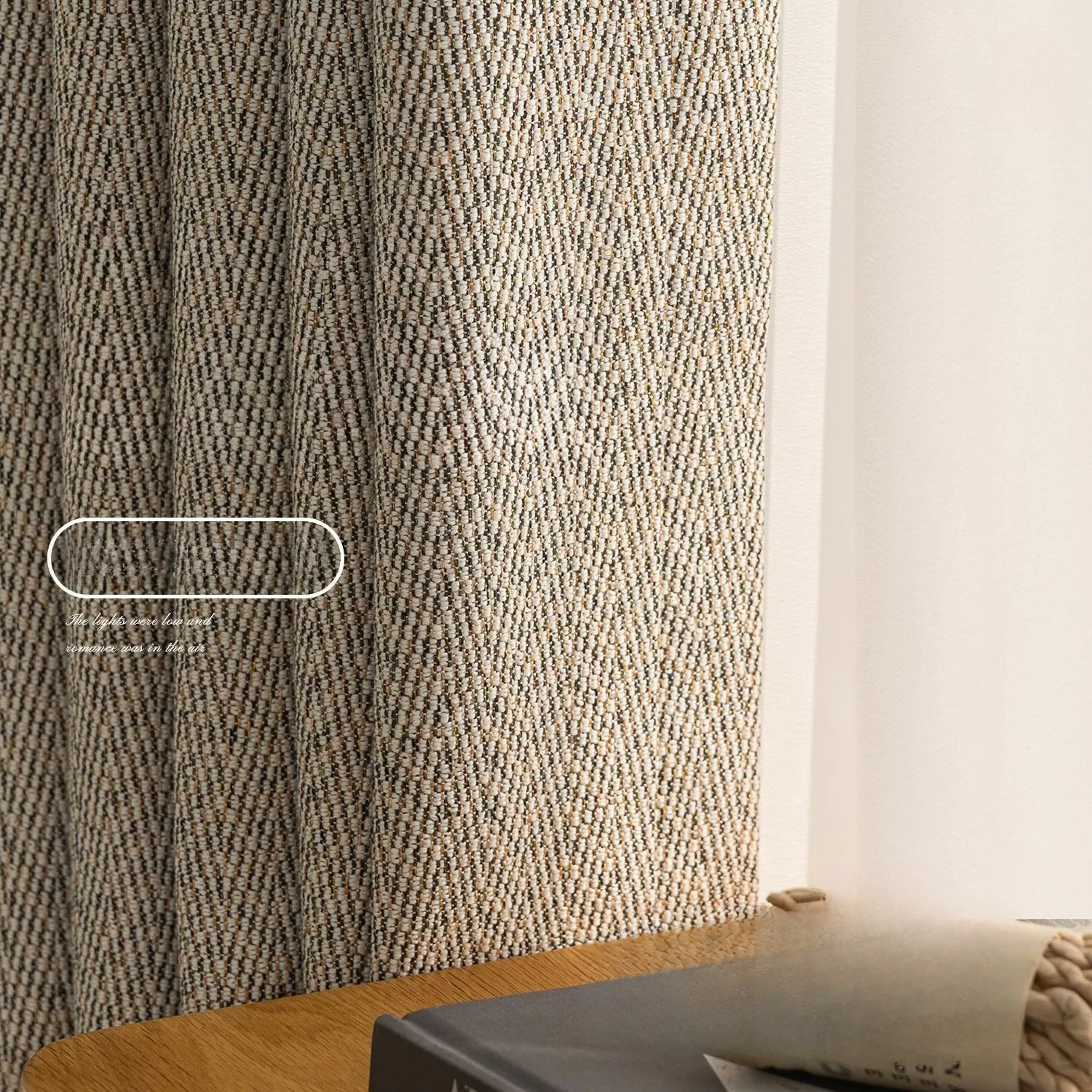 Cotton and Linen Blackout Chenille Curtains for Bedroom Living Room Partition Curtain French Window Door Curtain W Jacquard