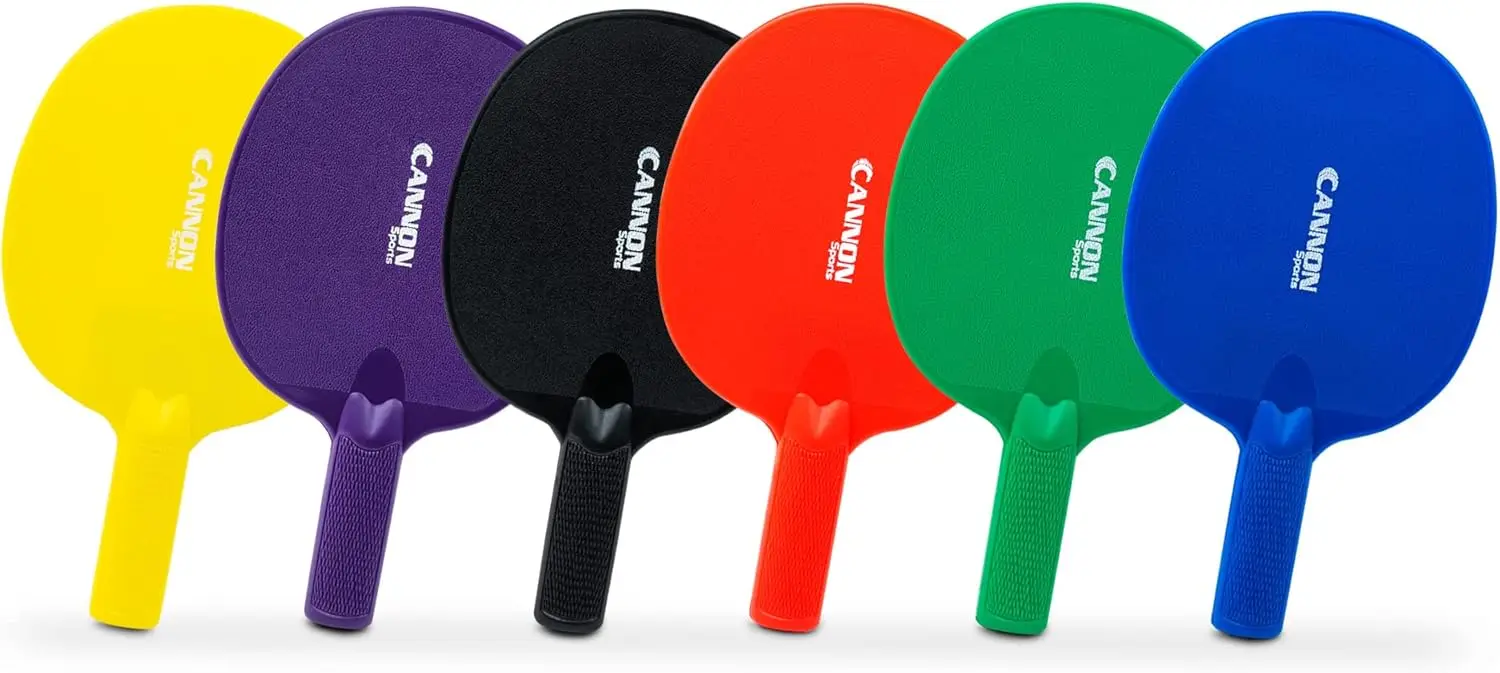 

Unbreakable Table Tennis Paddles Set - Waterproof & Weather Resistant for Indoor Outdoor Play - Textured Easy Grip Handle