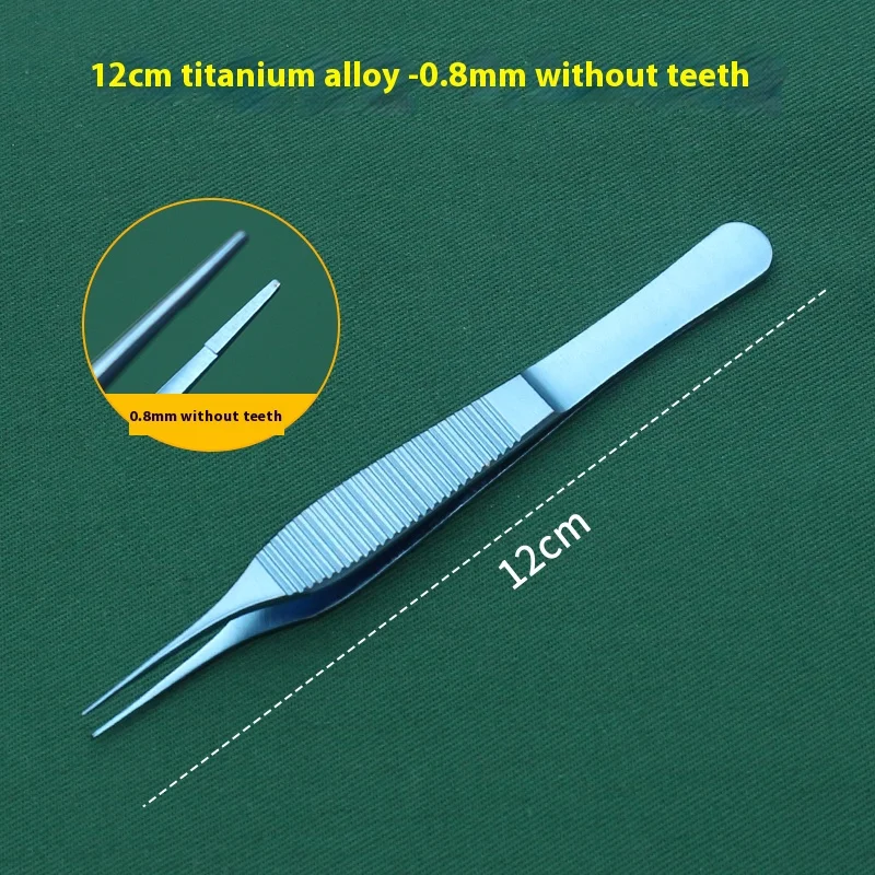 Stainless Steel Tissue Forceps Golden Handle Forceps with Platform Ophthalmic Forceps Tweezers Eye Tools Ophthalmic Instrument