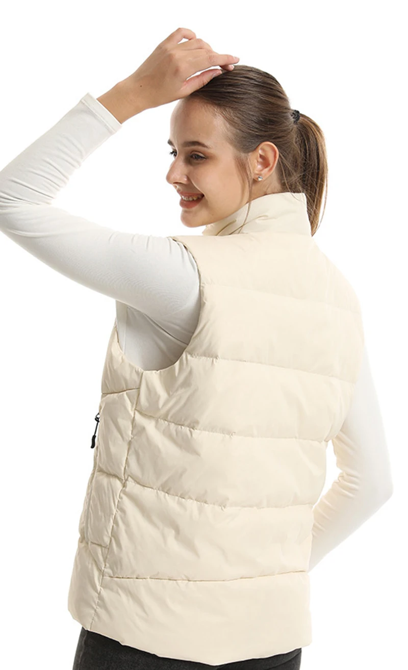 Frauen USB Infrarot 15-Zahlen-Heizweste Jacke Mode Heizwesten Winter Warm gepolsterte ärmellose Weste Thermokleidung – Detail 16