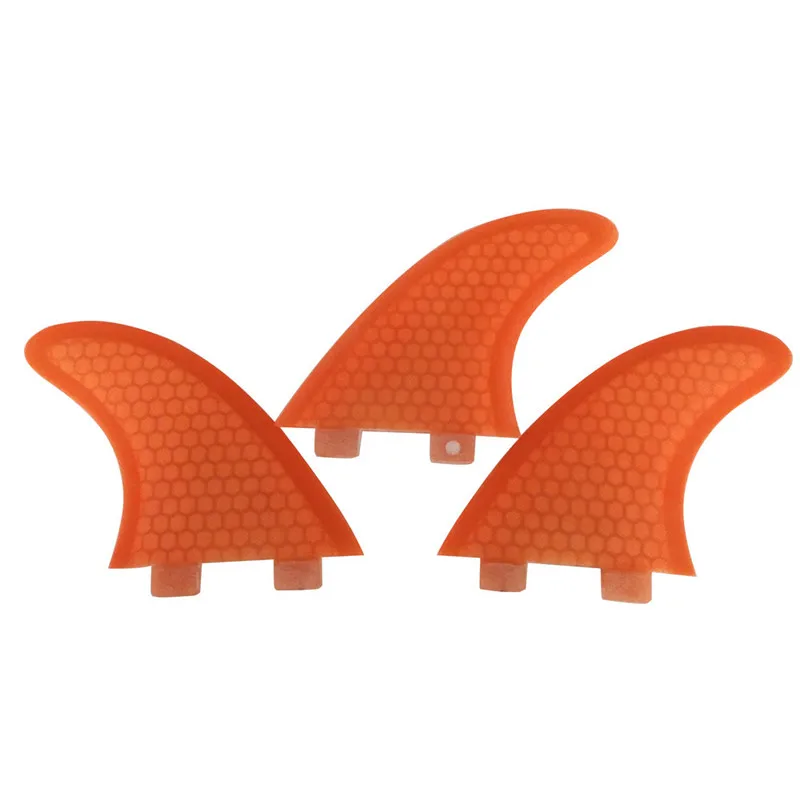 Surfboard UPSURF FCS Fins G5 Orange Color Double Tabs Fin Tri-fin Set Surf Fin Honeycomb Fiberglass Sup Accessories