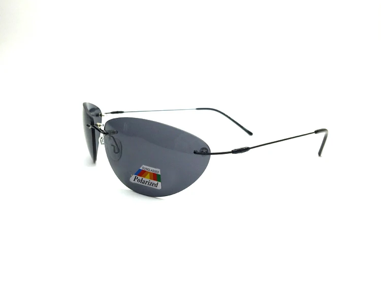3 Stück Titan klassische polarisierte Sonnenbrille Männer Matrix Neo Morpheus UV400 Film super leichte Marke Designer randlose Sonnenbrille – Detail 7