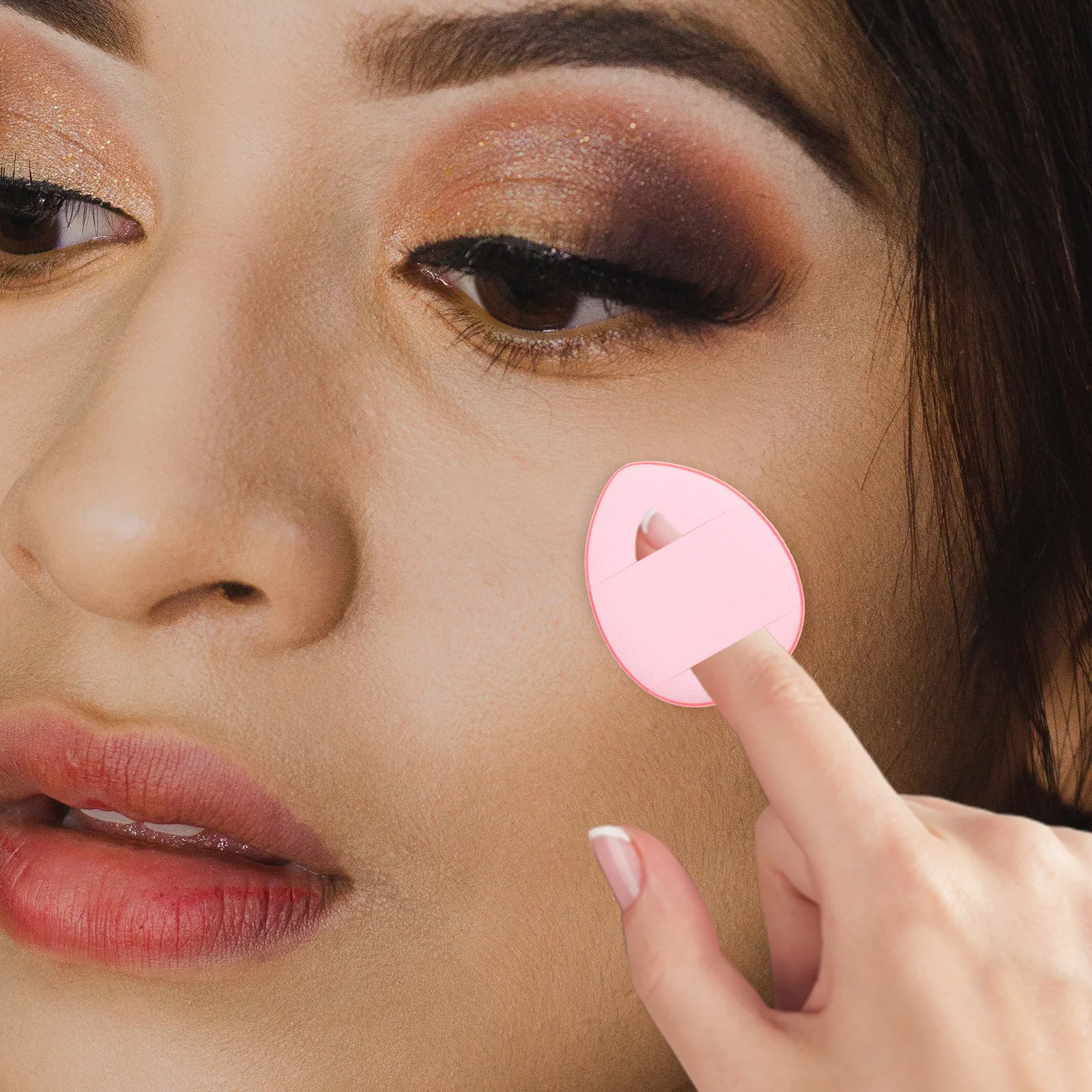 Mini éponge de maquillage bouffante de poudre à double usage sec et humide, 20 pièces, pour le visage, le nez, l'aile sous les yeux, couverture des détails, Application facile