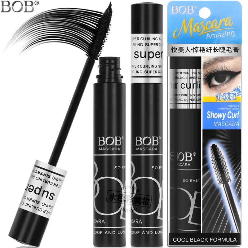 BOB Stunning Long Waterproof Mascara with Curl Thickening Curve Brush Head Non-Dizzy Easy to Wear Makeup That Stays Put