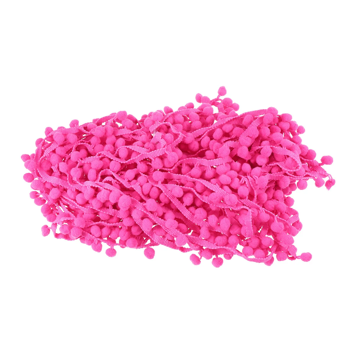 

9M Eco-Friendly Ball Trim For Waistband Shorts Skirt Maternity Kids Clothing Diy Jewelry Decor Rosy Rainbow Ball Fringe Trim