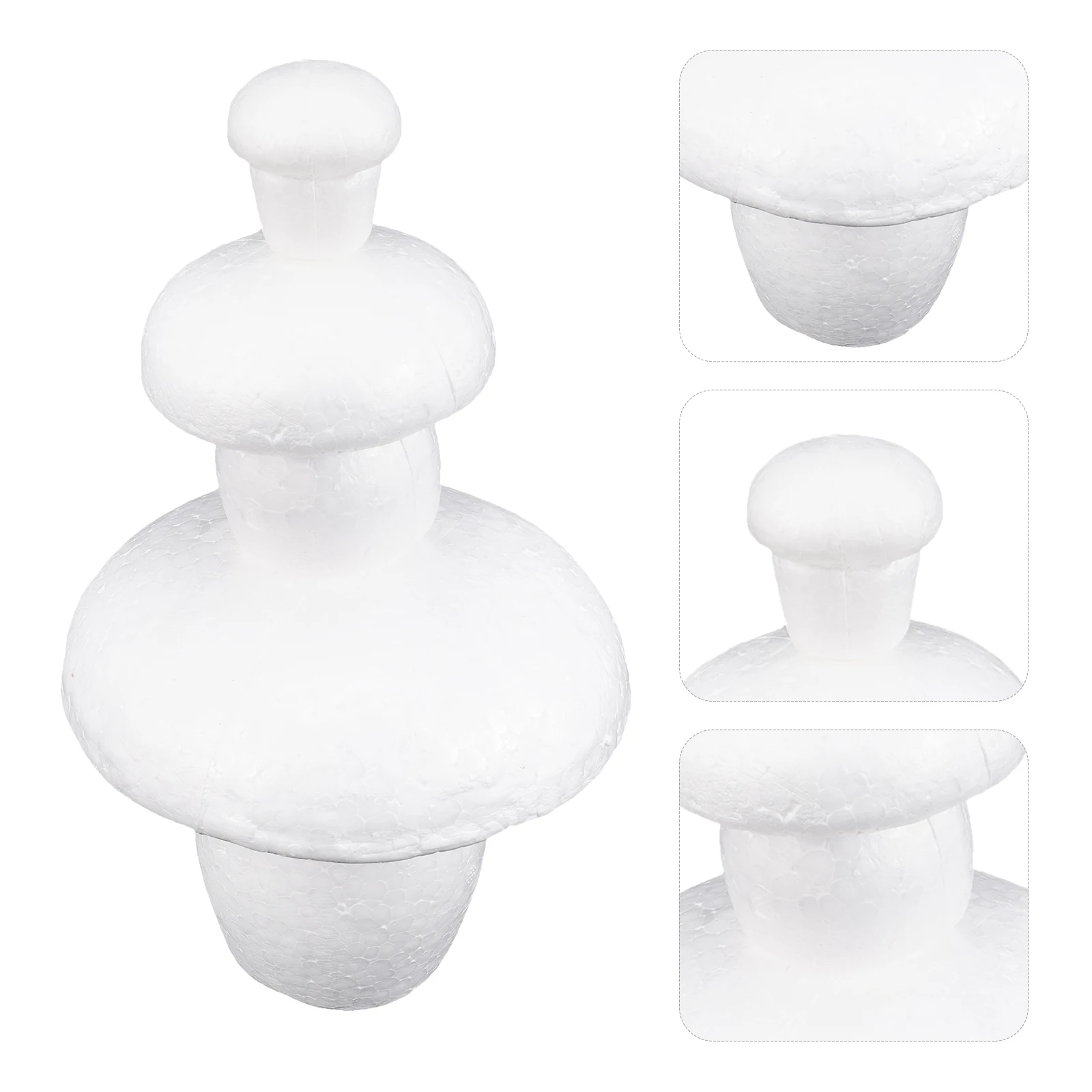 

12pcs Diy Mushroom Decorations Blank Foam Models Kids Unpainted Craft Painting Foam For Crafts Art Crafts Accessories