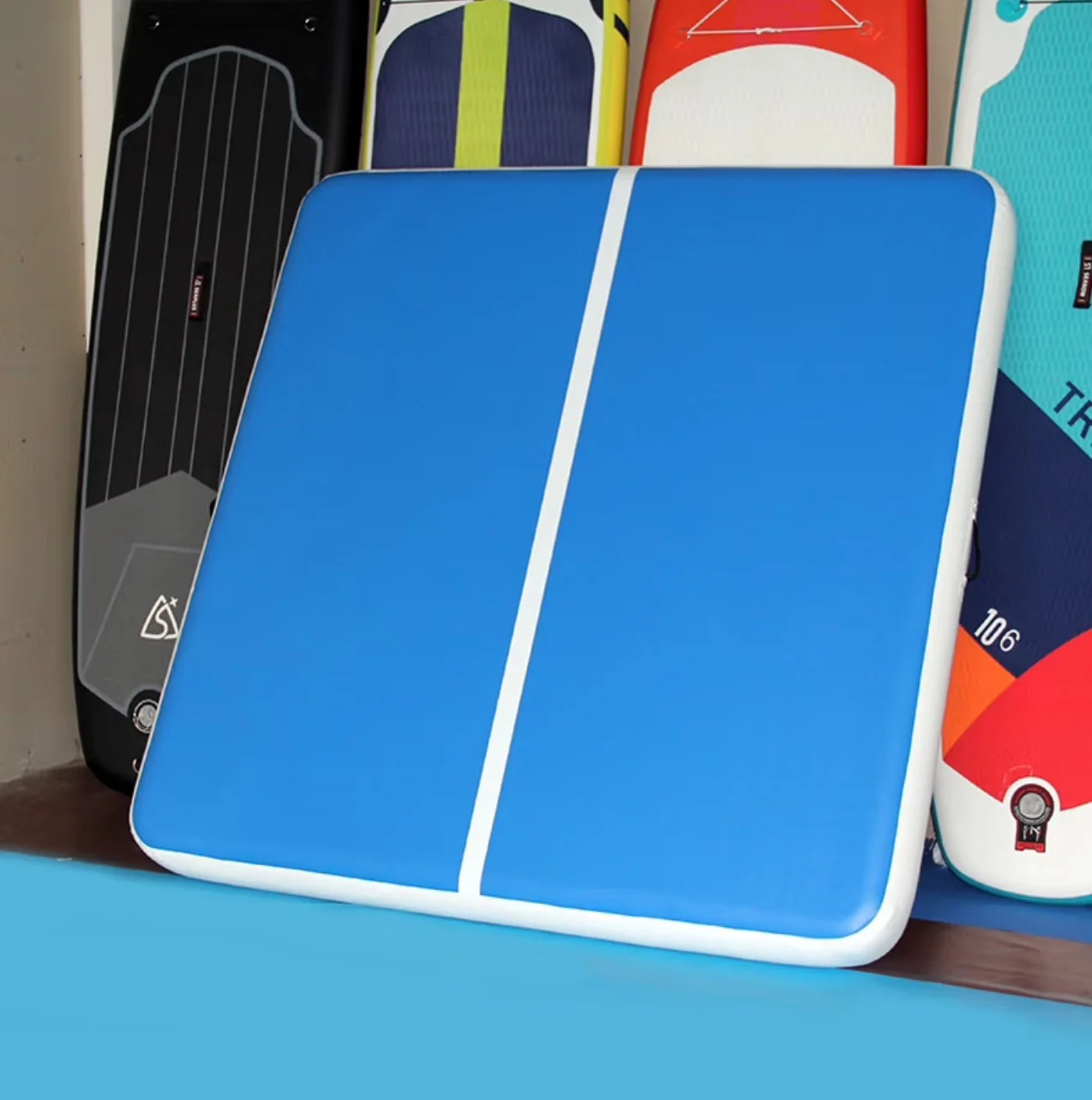 HIBADOU Air Track Gymnastics Air Mat 3*2*0.2m Tumble Track Tumbling Mat Inflatable Floor Mats with Electric Air Pump