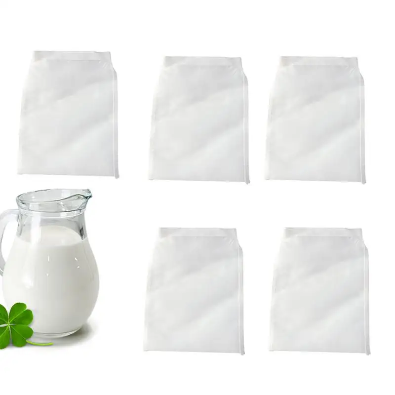 Nut Milk Bags Nylon Nutmilk Mesh Bag Yogurt Filter Reusable Food Strainer For Straining Almond Soy Milk Yogurt Fruit Juice