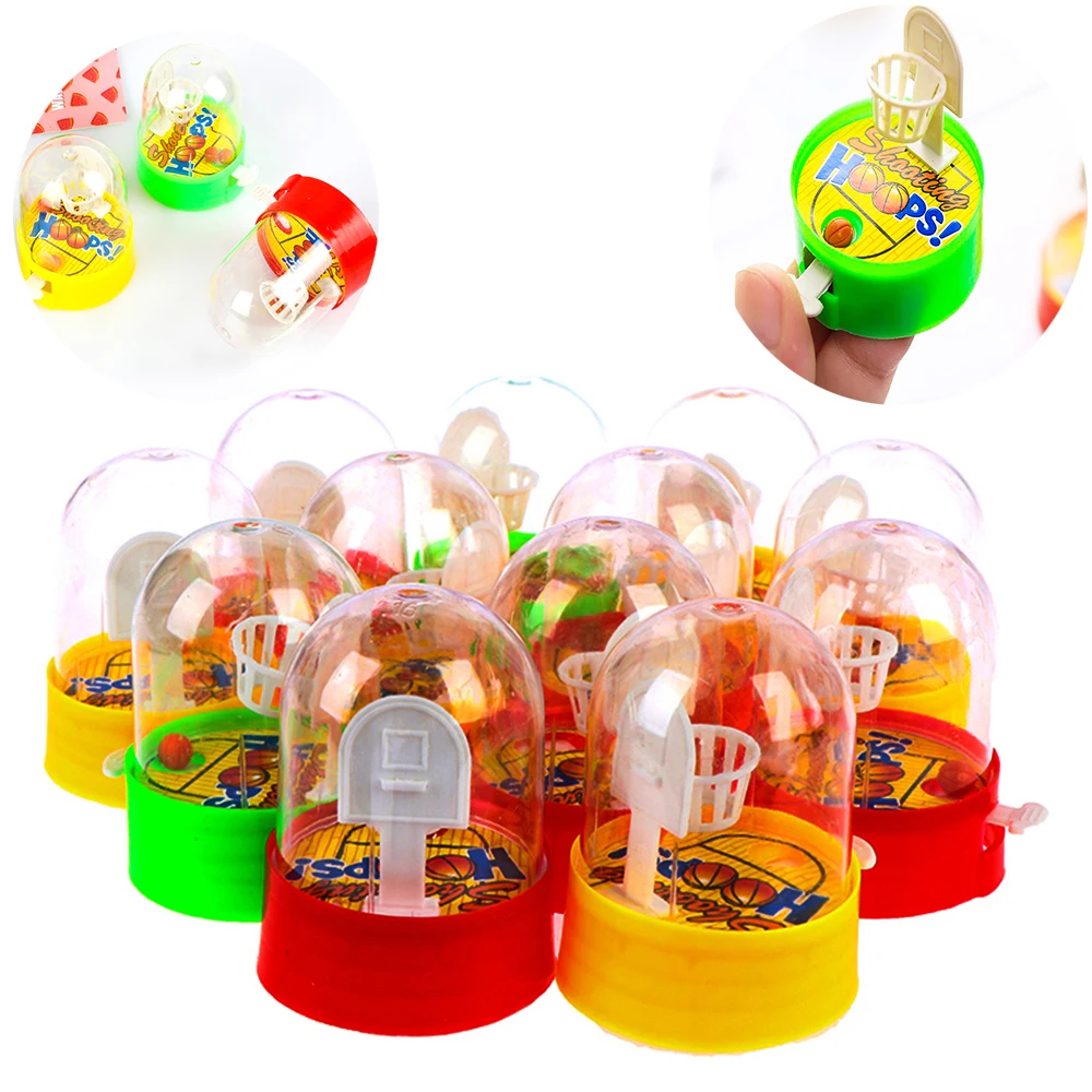 12 pezzi cerchi da tiro Mini basket Desktop Fingers Toys forniture per feste di compleanno per bambini tiro per feste gioco per bambini regalo per feste a tema