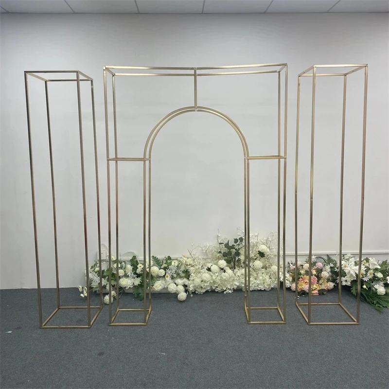 

1/2/3pcs 2023 New Wedding Iron Screen Framework Stage Decoration Outdoor Decorative Flower Shelf Party Background Gilded Arch