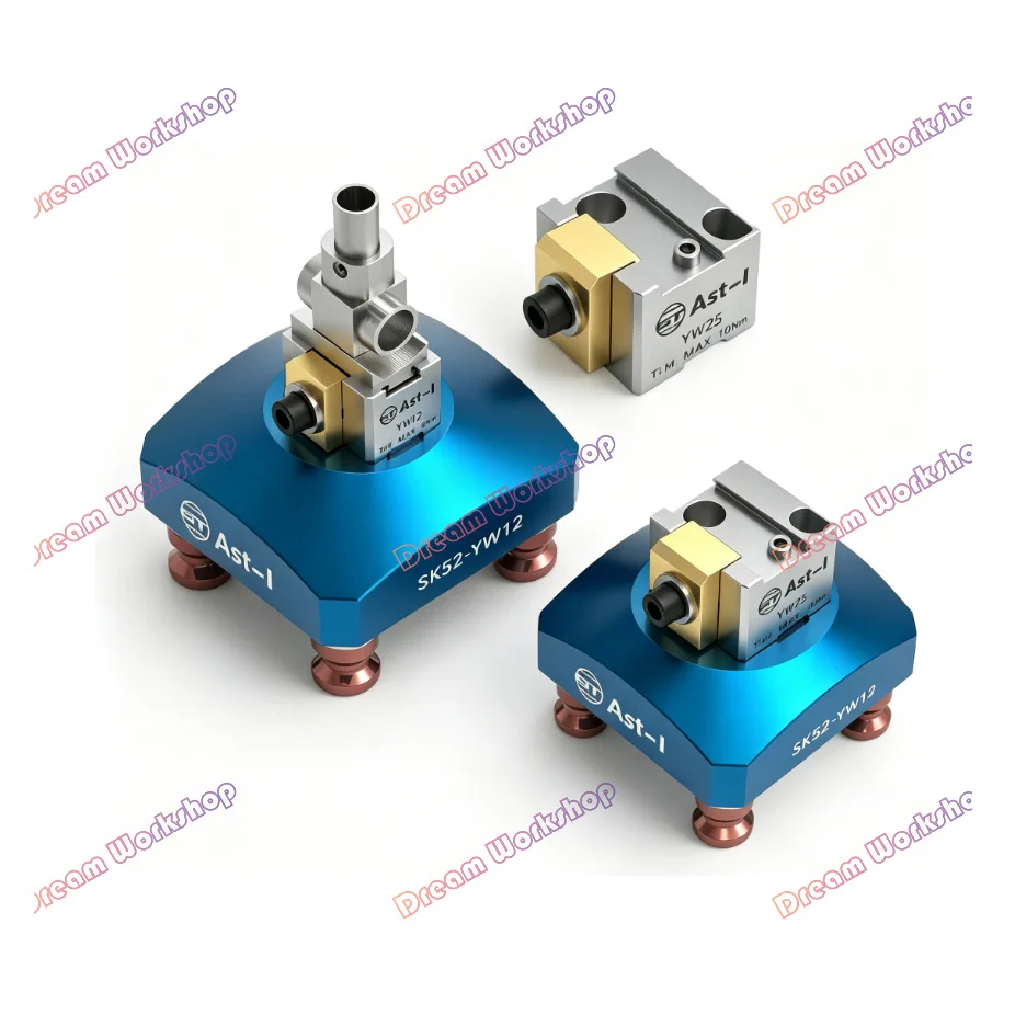 Positioning Dovetail SK52-YW12 Zero-Point Quick-Change 4-Axis/5-Axis Self-Centering Vise Fixture，Dovetail clamping device DM50
