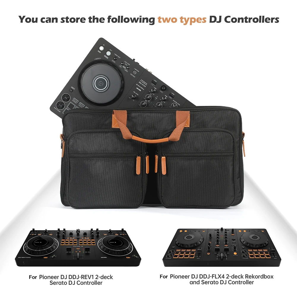 

Portable DJ Disc Player Carrying Case Dustproof Travel Carrying Storage Bags with Sholder Strap for Pioneer DJ DDJ-FLX4 DDJ-REV1