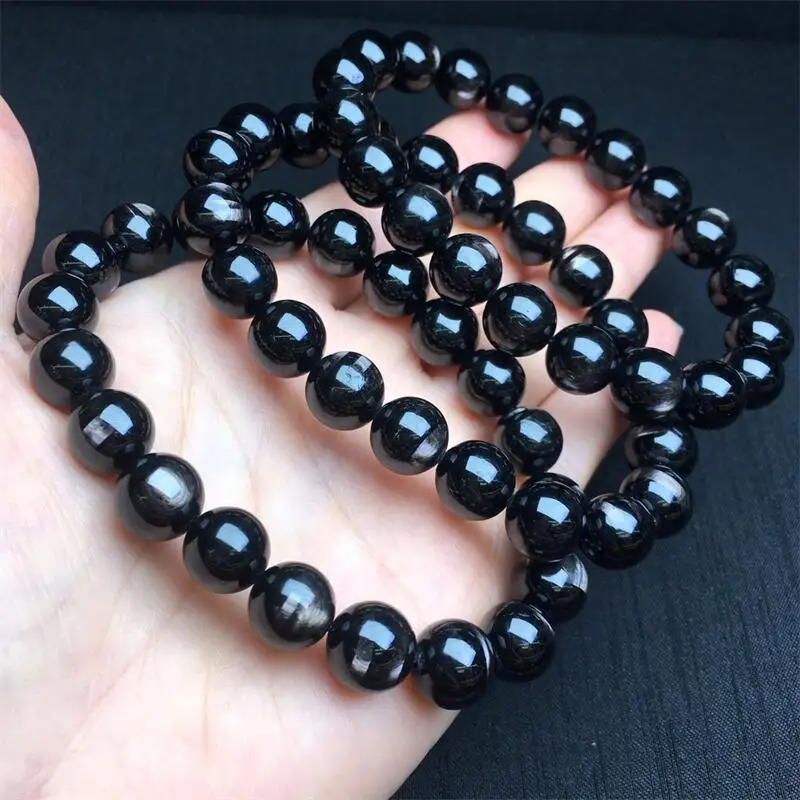 

9MM Natural Hypersthene Bracelet Gemstone Crystal Healing Gemstone Fashion Bracelet Jewelry Holiday Gift 1PCS
