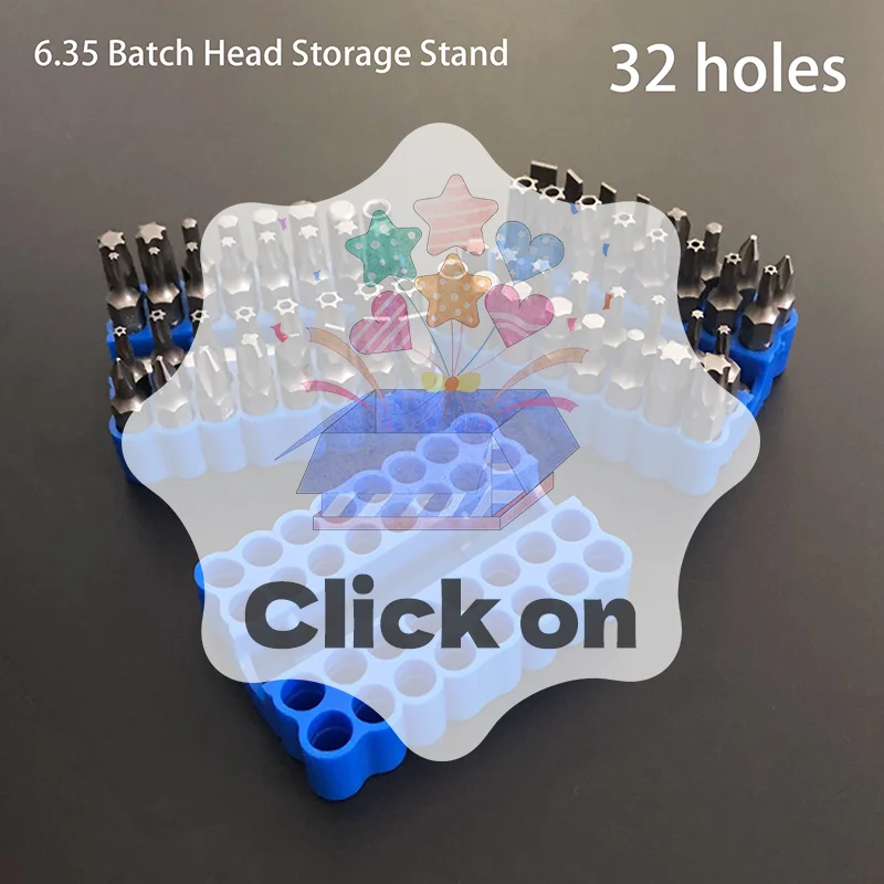2pcs Bit Holder 32 Holes Bit Hex Shank Organiser Screwdriver Bit Holder Drill For Storage For 6.35MM Shank Storage Box