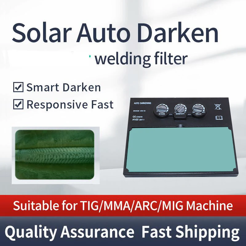 Welding Accessories Solar Auto Darkening True color Welding Filter/Lens of TIG MMA MIG MAG Welder Cap Welding Machine