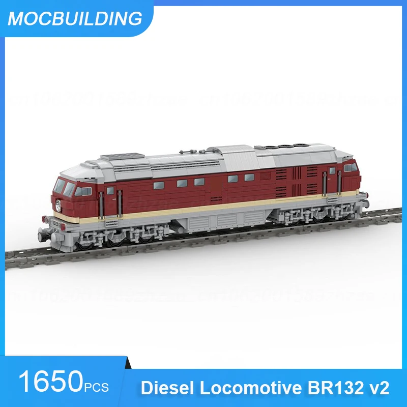 MOC Building Blocks Diesel Locomotive BR218 BR132 BR118 Train Model DIY Assemble Bricks Transportation Collection Toys Gifts