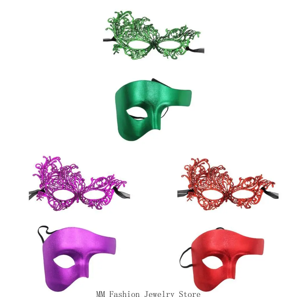 Practical Construction Half Face Mask Costume Accessory For Frequent Party Use D0UB