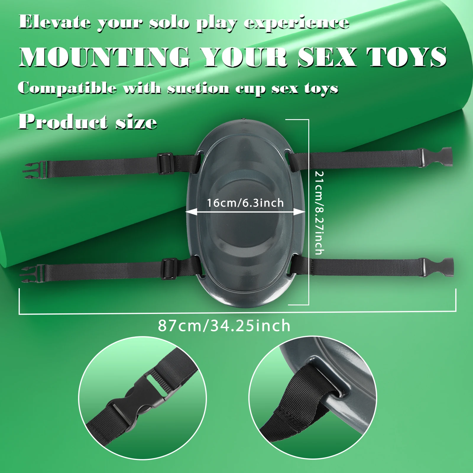 Adjustable Flexible Suction Cup Dildo Mount Strap-On Harness Fun Saddle for Pillow Swing Chair Sofa-Strong Suction Dildo Holder - view 5