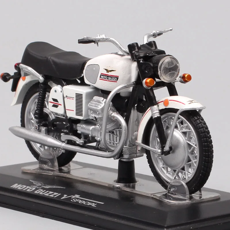 1:24 Scale Classic Moto Guzzi V7 Special 1970 Motorcycle Diecasts & Toy Vehicles Sports Bike Model Miniatures Hobby Gift White