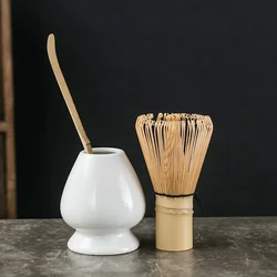 3 in 1 Matcha Set Bamboo frusta cucchiaino ciotola in ceramica Set da tè Tranditional Home Tea-making Tools accessori regali di compleanno