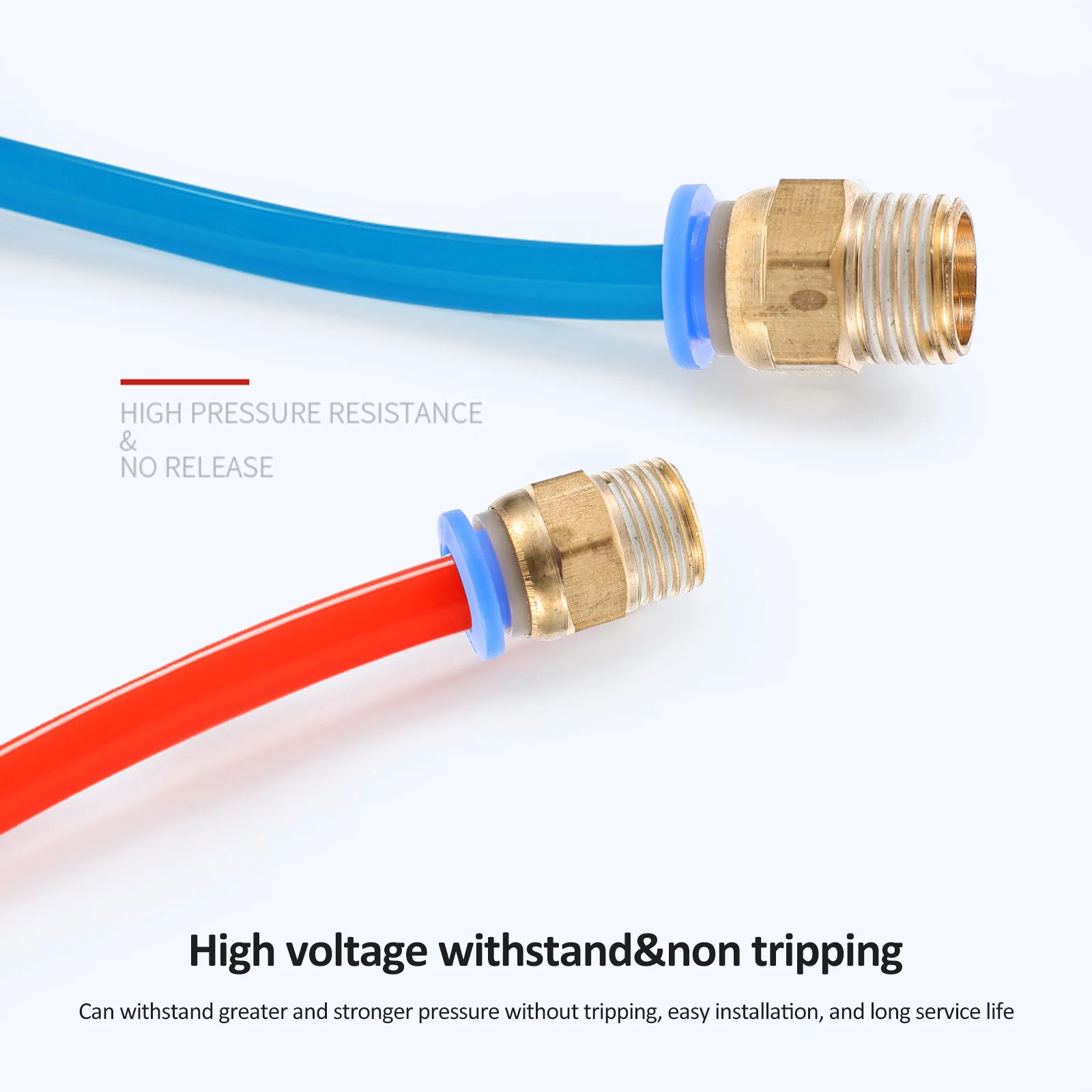 

5Pcs Straight Pneumatic Push-in Quick Connect Fitting for Air Compressor Pressure Washer Air Hose Connectors Hose Coupler