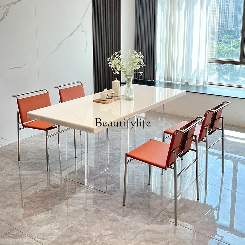 

yj5 Household minimalist acrylic dining table