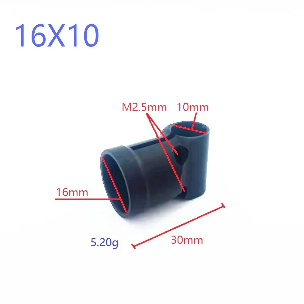 Landing gear 16-turn-10 aluminum alloy three-way connector, fixed frame unmanned agricultural spraying machine, horizontal 10 ve