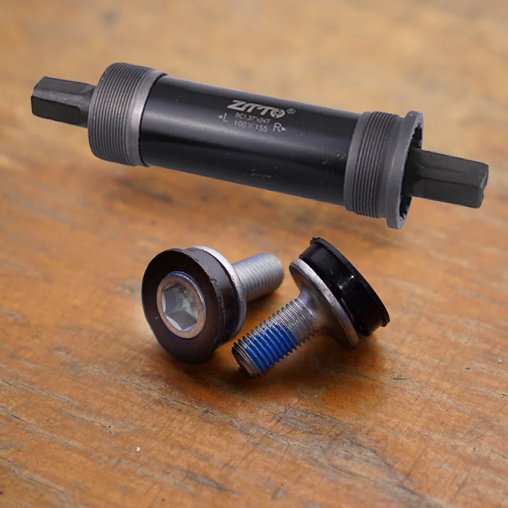 ZTTO JIS Square Taper Extended Bottom Bracket 177mm 155mm 142mm Wide for Fat Tire Snow Sand Bikes BSA Threaded Bicycle BB