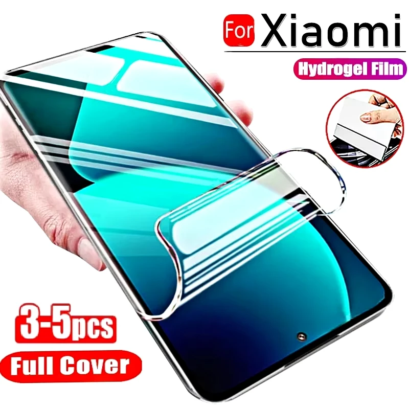 Hydrogel Film For Poco F6 X6 X5 F5 M6 Pro C65 Screen Protector For Xiaomi Redmi Note 9 10 11 12 13 Pro 13C 10C 11S 9S Soft Film
