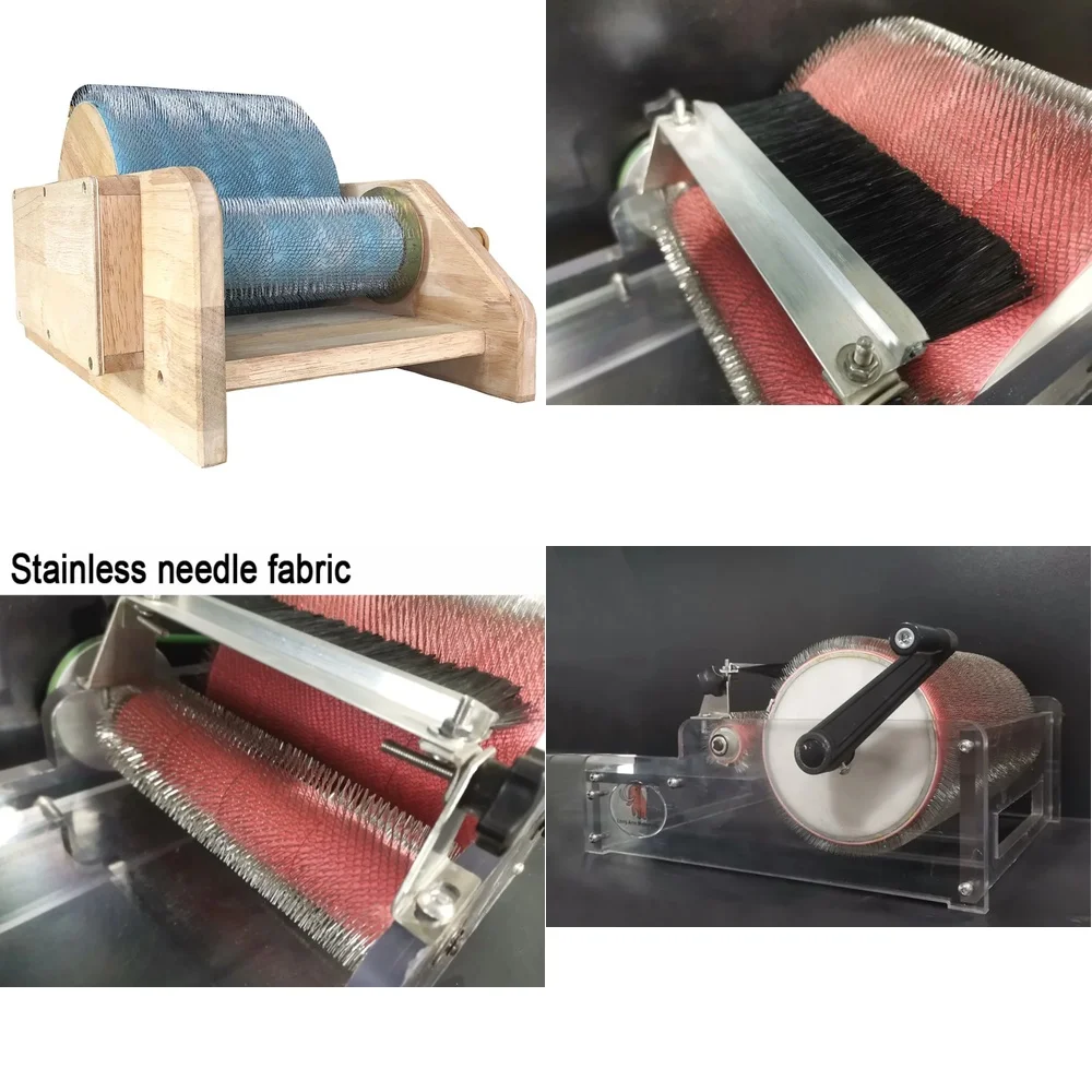 （2026）Debris Grooming Textile Home Small Cotton Spinning Carder Simple Wool Carding Manual Use Combing Machine