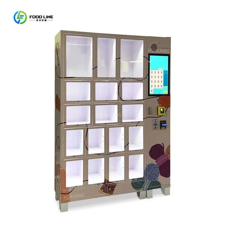 FL New Design Compartments Handbag Crochet Vending Machine Visual Locker Vending Machine with Coin/bill/card Payment Customized