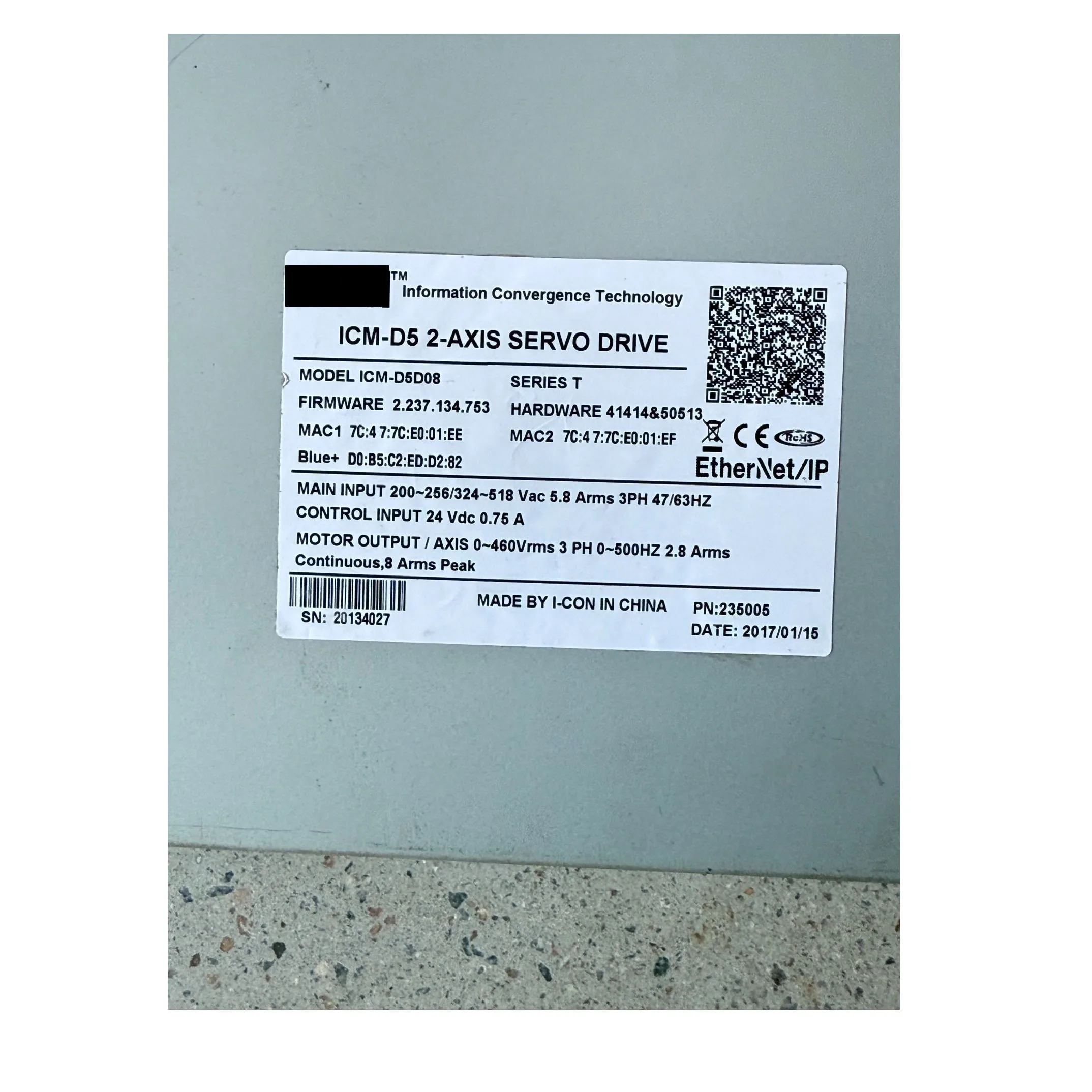 ICM-D5D08 เซอร์โวไดรฟ์ พร้อมการรับประกัน