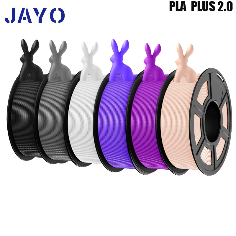 JAYO PETG/PLA Plus 2.0 3D Printer Filament 3 Rolls No Bubbles Smooth Multiple Colors 3D Filament Fit For FDM Printers 1 Roll/1.1