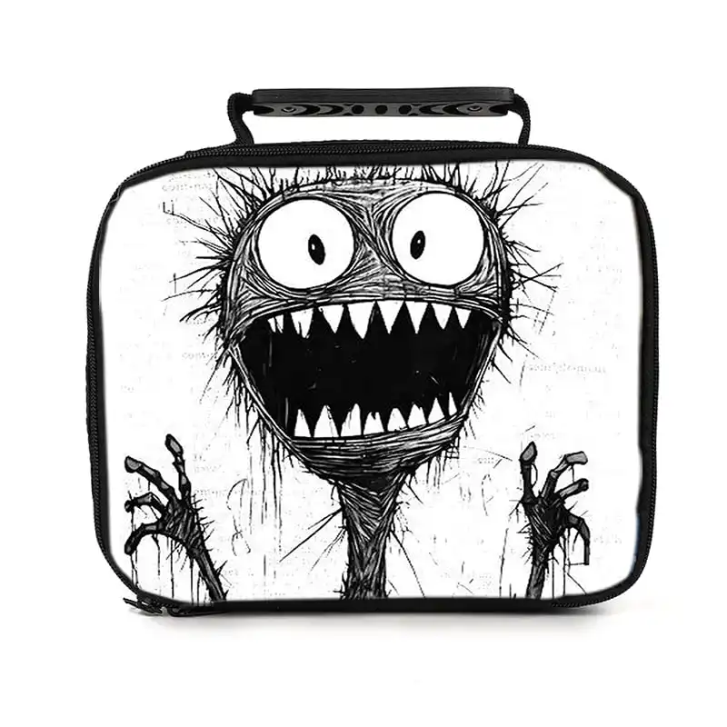 Comic Characters Pattern Handheld Lunch Bag For Boy And Girls Best Gifts 2D Cartoon School Bento Outdoor Picnic Bag For Children