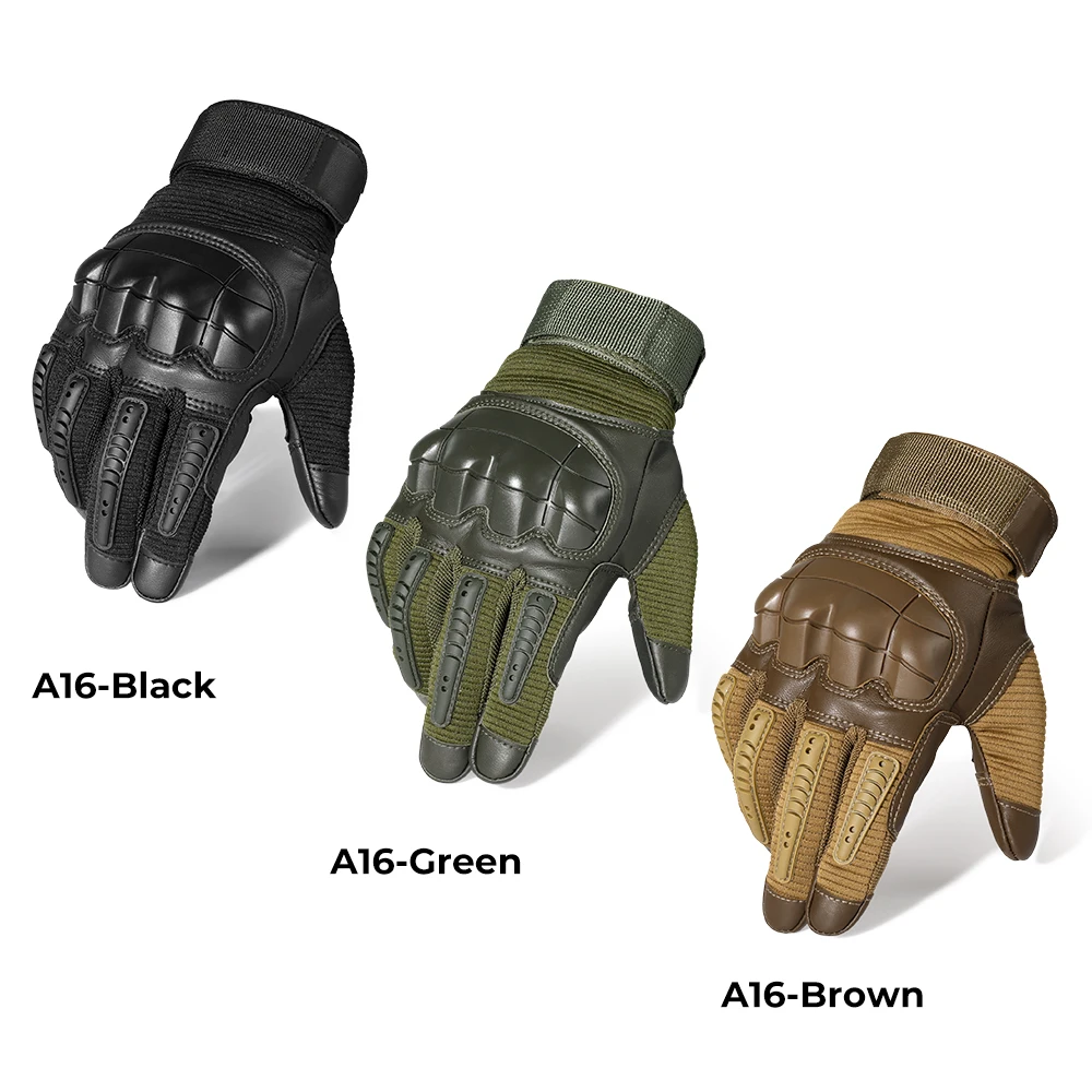 Taktische Touchscreen-Handschuhe Pu Leder Voll finger Handschuh Airsoft Paintball Camping Fahrrad Jagd Wandern Radfahren Männer Fäustlinge