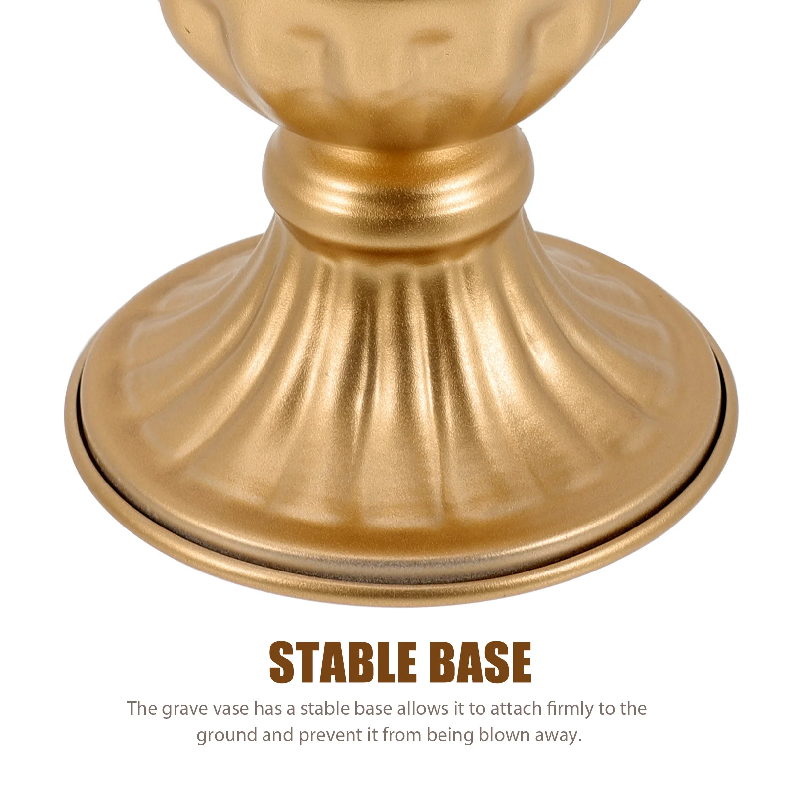 

2Pcs Iron Cemetery Vase Graveyard Flower Pot Stable Base Ideal for Memorial Decoration Urn Planter Graveyard Flower Pot