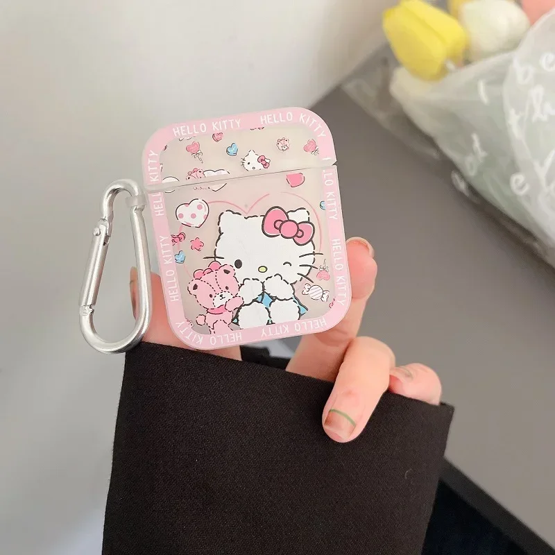 Sanrio Hello Kitty Kuromi ใสสำหรับ AirPods 1 2 3หูฟังไร้สายอุปกรณ์เสริมสำหรับ Airpod Pro 2กรณี