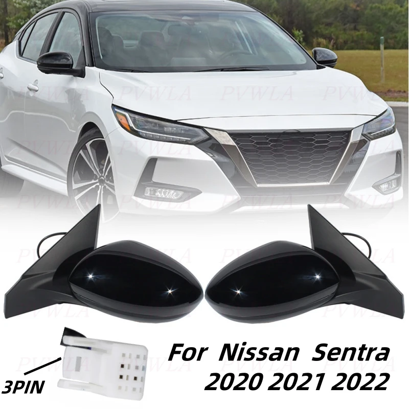 

3Pins Pearl Black Painted Rear Mirror Assembly For Nissan Sentra 2020 2021 2022 Car Accessories 963026LB0A 963016LB0A
