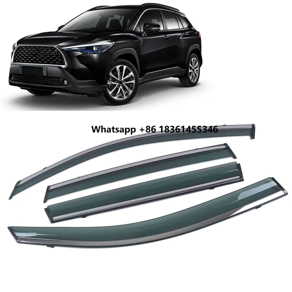 

Для Toyota Corolla Cross 2019-2023: Дефлекторы окон (ветровики) для защиты от солнца и дождя, наклейки-накладки, внешние аксессуары