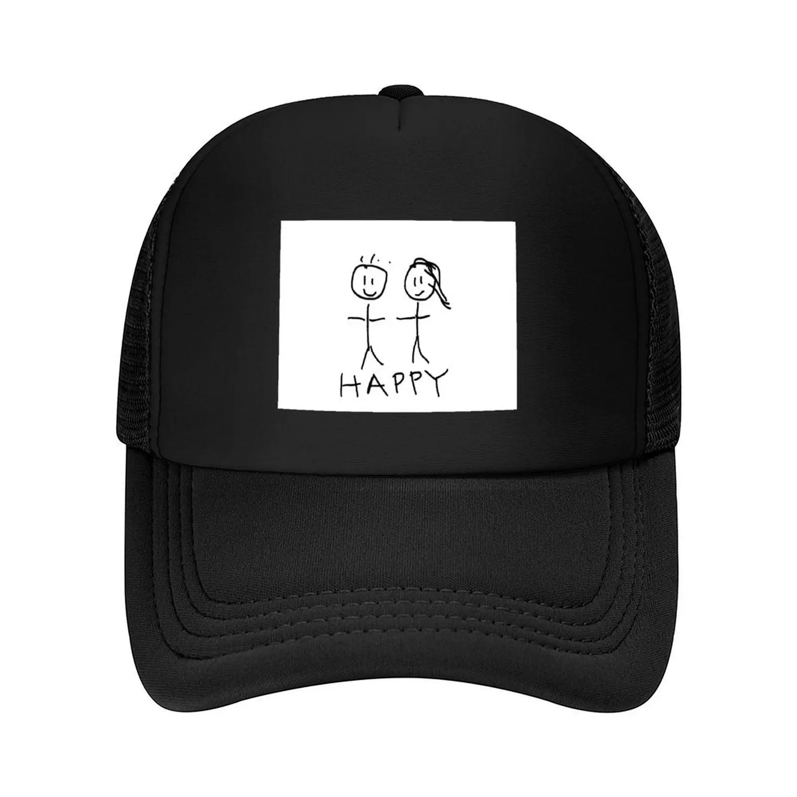 

Happy Stick Figures Baseball Cap hats on offer Thermal Visor derby hat sailor cap for men Women Men's