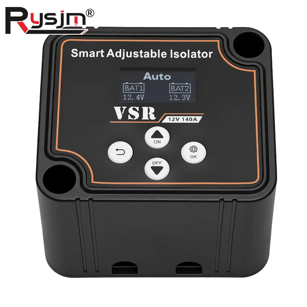 12V 140A Adjustable Voltage Dual Battery Isolator 140Amp Split Charge VSR Car Relay LCD Display Digital Voltage Sensitive Relay