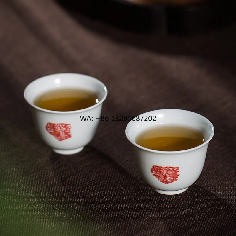 

Zhongjiayao Brand Chinese Kung Fu Tea Mugs Jingdezhen Chai Kiln Blue and White Ceramic Master Handmade Porcelain Tea Cup