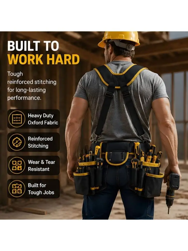 652F Spacious All Purpose Work Equipment Bag highlighting Reinforced Stitching And Metal Parts