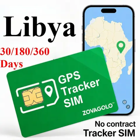 Libya Data‑Only GPS SIM No Contract, 30/180/360Days 360MB Flow, Kids Elder Anti‑Lost, Reliable Coverage for Sahara Desert And
