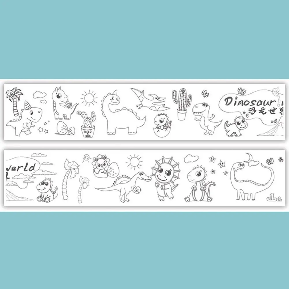 Children's Drawing Roll DIY Coloring Paper Roll Color Filling Paper Graffiti Scroll Paper-cut Kids Painting Toy Educational Toys