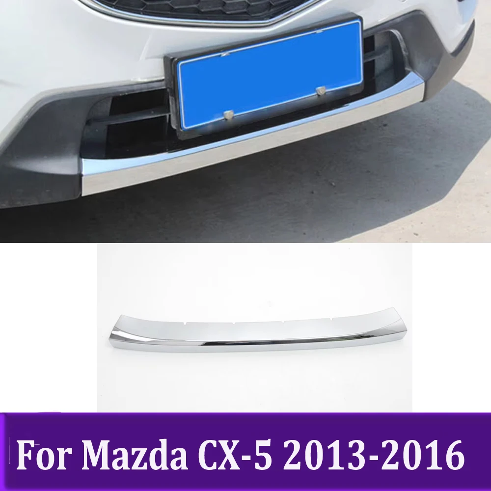 

Chrome Front Lower Bumper Grille Protector Trim Strip For Mazda CX-5 CX5 2013 2014 2015 2016 Exterior Accessories