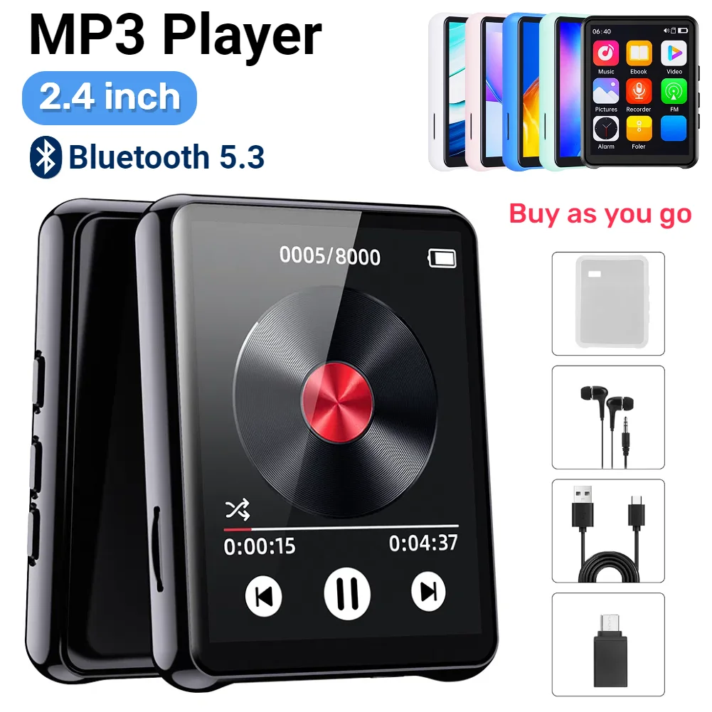 HiFi MP3 Player Music Speaker 2.4 inch Full Touch Screen FM/Speaker/Recorder Portable MP4 Video Player MP3 плеер Up To 128GB